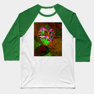 psychedelic mushrooms neon colored Baseball T-Shirt